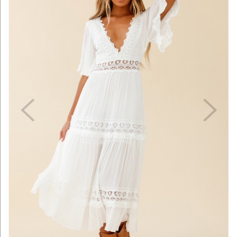 COPY - White crochet midi dress